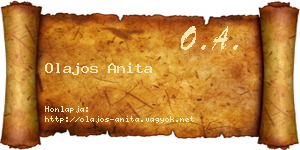 Olajos Anita névjegykártya
